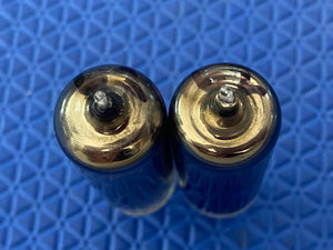 Matched Pair Sylvania 6AQ5 Vacuum Tubes Valves Black Glass NOS-Testing