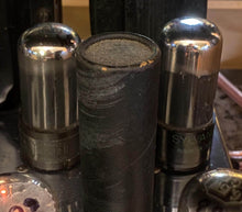 Load image into Gallery viewer, Matched Pair Sylvania 6V6 6V6GT Gray And Silver Bottle Silver Top Vacuum Tubes Valves NOS-Testing
