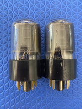 Load image into Gallery viewer, Matched Pair RCA 6SN7 6SN7GTB Vacuum Tubes Valves Black Plate
