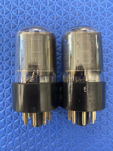 Matched Pair RCA 6SN7 6SN7GTB Vacuum Tubes Valves Black Plate