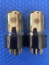 Load image into Gallery viewer, Matched Pair RCA 6SN7 6SN7GTB Vacuum Tubes Valves Black Plate
