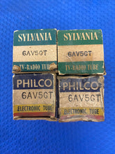Load image into Gallery viewer, 4 Sylvania 6AV5 6AV5GT Vacuum Tubes Valves NOS NIB Lot Of Four
