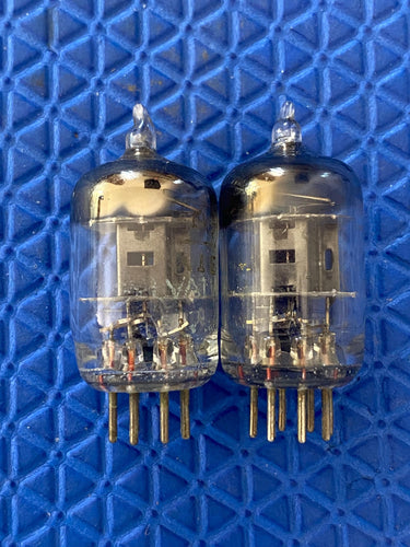 Matched Pair Sylvania 6AK5 Black Plates Vacuum Tubes Valves