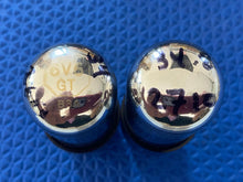 Load image into Gallery viewer, Matched Pair Sylvania 6V6 6V6GT Gray And Silver Bottle Silver Top Vacuum Tubes Valves NOS-Testing
