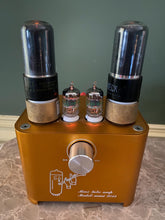 Load image into Gallery viewer, Matched Pair Sylvania 6V6 6V6GT Gray And Silver Bottle Silver Top Vacuum Tubes Valves
