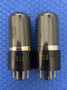 Matched Pair Sylvania 6V6 6V6GT Gray And Silver Bottle Silver Top Vacuum Tubes Valves NOS-Testing