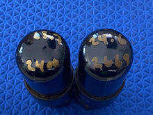 Load image into Gallery viewer, Matched Pair Tung-Sol 6V6 6V6GT Vacuum Tubes Valves Black And Silver Glass NOS-Testing
