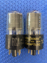 Load image into Gallery viewer, Matched Pair RCA 6K6 6K6GT Vacuum Tubes Valves
