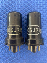 Load image into Gallery viewer, Matched Pair General Electric GE 6SJ7 6J8P Vacuum Tubes NOS-Testing

