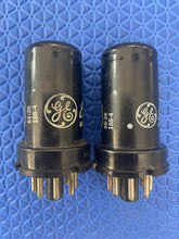 Load image into Gallery viewer, Matched Pair General Electric GE 6SJ7 6J8P Vacuum Tubes NOS-Testing
