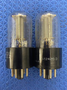 Matched Pair Tung-Sol 6SN7 6SN7GT Vacuum Tubes Valves NOS-Testing