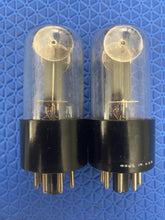 Load image into Gallery viewer, Matched Pair Tung-Sol 6SN7 6SN7GT Mouse Ear Vacuum Tubes Valves Copper Support Rods Black Plates
