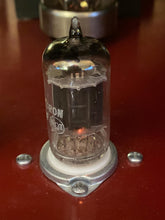 Load image into Gallery viewer, RCA 12AU7 12AU7A ECC82 Vacuum Tube Valve NOS-Testing Black Plate Slant D Getter For Your Univalve Or Bottlehead
