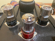 Load image into Gallery viewer, Matched Pair General Electric GE 6SN7 6SN7GTA Vacuum Tubes Valves Copper Support Rods
