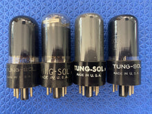 Load image into Gallery viewer, 4 Tung-Sol 50L6 50L6GT Vacuum Tubes Valves Black / Gray Glass Lot Of Four
