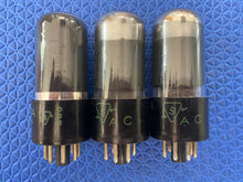 Load image into Gallery viewer, 3 Sylvania 50L6 50L6GT Vacuum Tubes Valves Tall Base Coated Glass Lot Of Three
