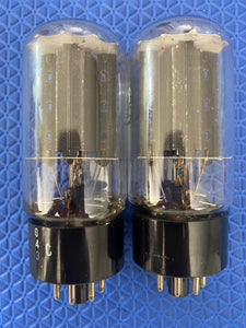 Matched Pair RCA Black Plate 6L6 6L6GC Vacuum Tubes Valves NOS-Testing