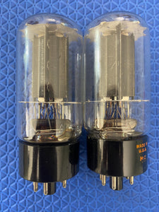 Matched Pair RCA Black Plate 6L6 6L6GC Vacuum Tubes Valves NOS-Testing
