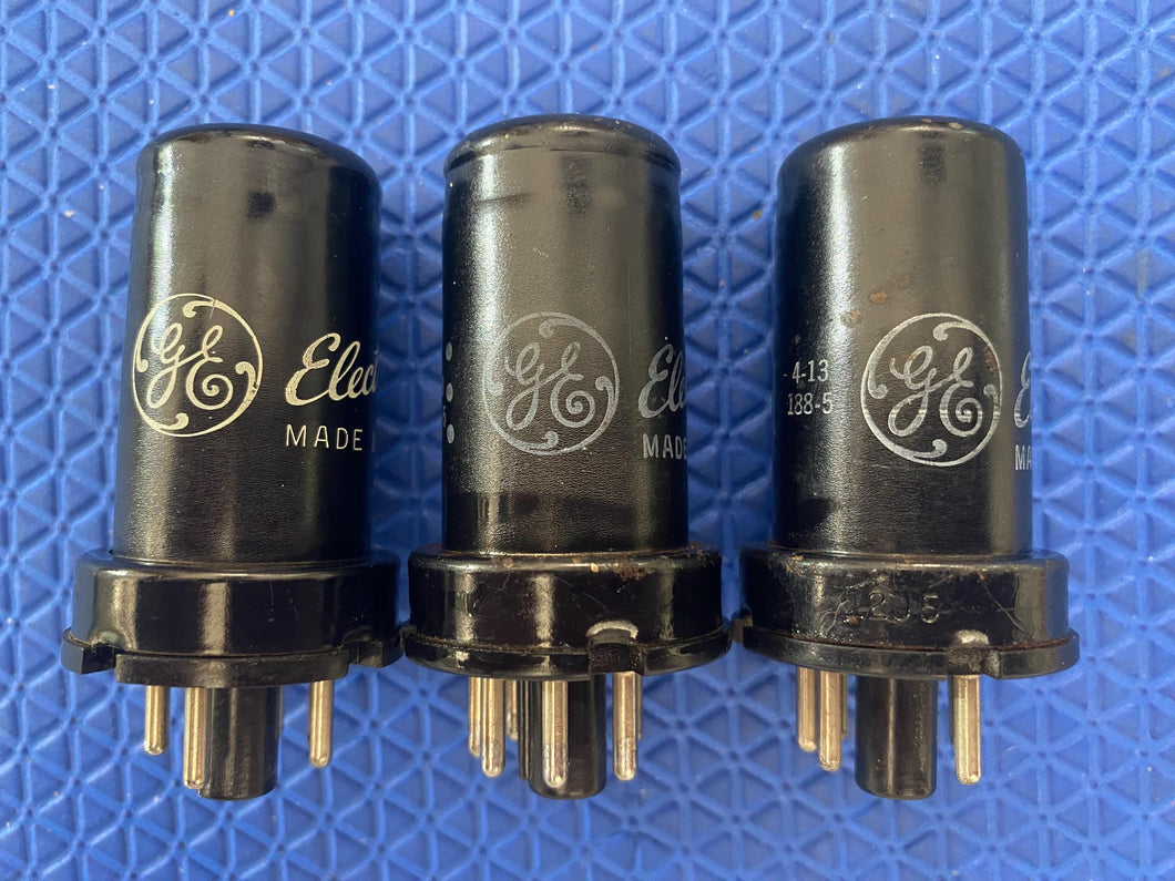 3 General Electric GE 12J5 Vacuum Tubes Valves Lot Of Three