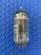Load image into Gallery viewer, RCA 12AU7 12AU7A ECC82 Vacuum Tube Valve NOS-Testing Black Plate Slant D Getter For Your Univalve Or Bottlehead

