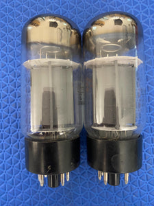 Matched Pair Sylvania 6L6 6L6GC Vacuum Tubes Valves NOS-Testing