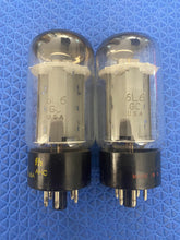 Load image into Gallery viewer, Matched Pair Sylvania 6L6 6L6GC Vacuum Tubes Valves Copper Support Rods NOS-Testing
