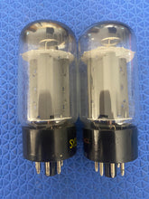 Load image into Gallery viewer, Matched Pair Sylvania 6L6 6L6GC Vacuum Tubes Valves Copper Support Rods NOS-Testing
