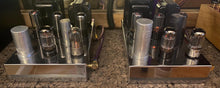 Load image into Gallery viewer, Matched Pair Tung-Sol 6SN7 6SN7GTB Vacuum Tubes Valves Silver Top Tall Bottle Winged Plate
