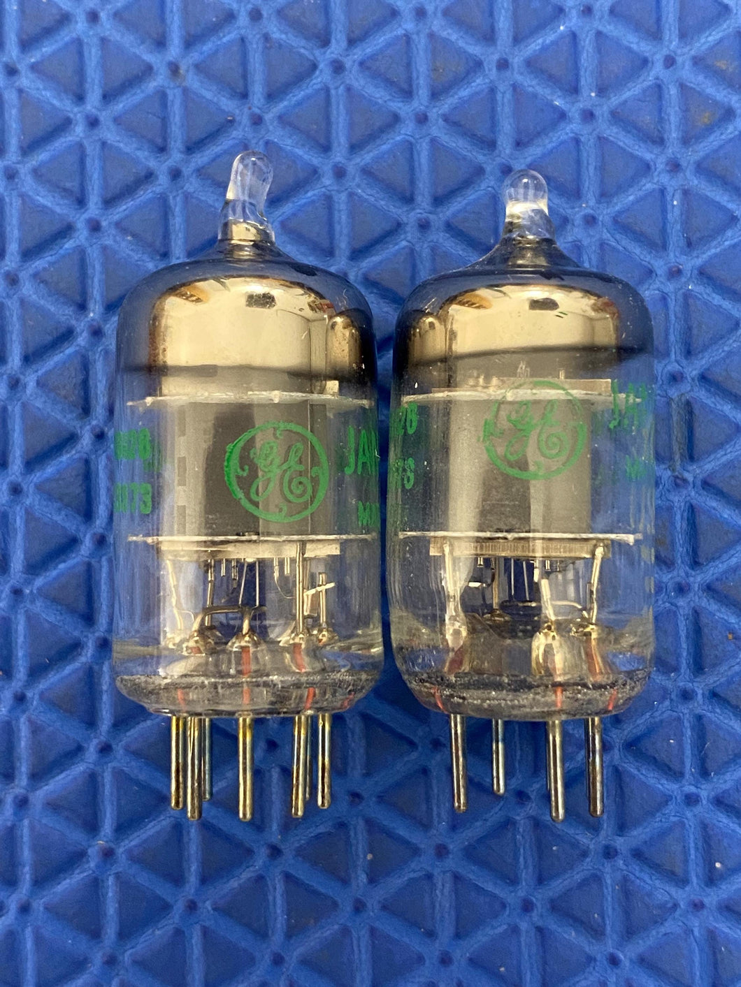 Matched Pair General Electric 5654 JAN-5654W 6AK5 6J1 6J2 Milspec Industrial Vacuum Tubes Valves NOS NIB