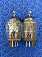 Load image into Gallery viewer, Matched Pair General Electric 5654 JG-5654 6AK5 6J1 6J2 Milspec Industrial Vacuum Tubes Valves NOS NIB
