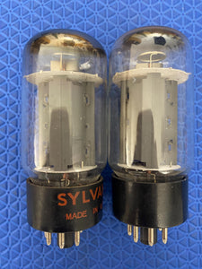 Matched Pair Sylvania Uncle Doug 6L6 6L6GC Vacuum Tubes Valves