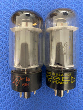 Load image into Gallery viewer, Matched Pair Sylvania Uncle Doug 6L6 6L6GC Vacuum Tubes Valves
