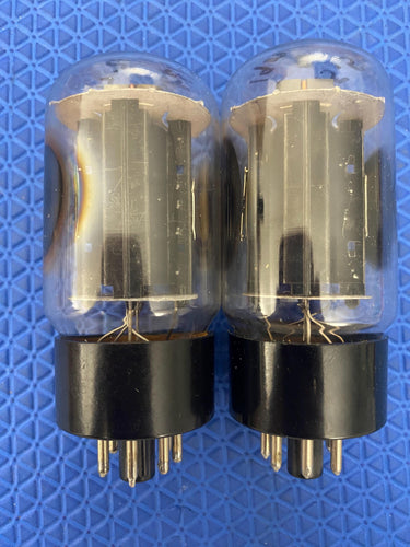 Matched Pair Hytron 6L6 6L6GB Uncle Doug Vacuum Tubes Valves Black Plate