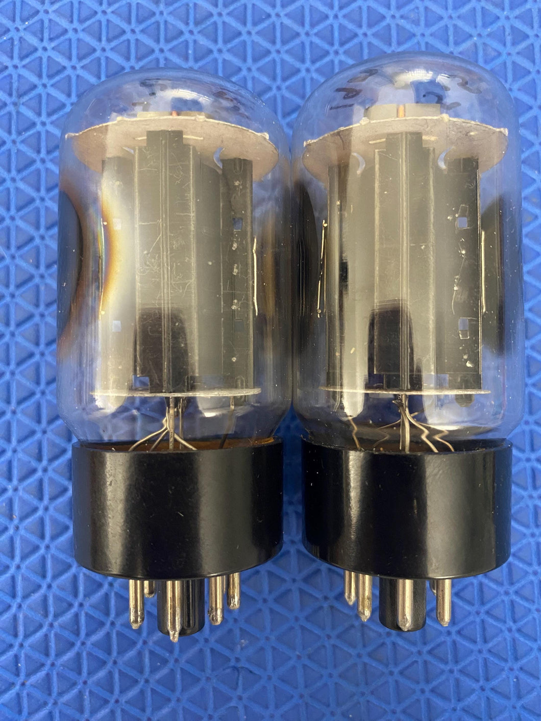 Matched Pair Hytron 6L6 6L6GB Uncle Doug Vacuum Tubes Valves Black Plate