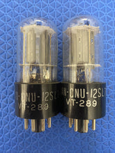 Load image into Gallery viewer, Pair National Union NU 12SL7 12SL7GT JANCNU12SL7GT VT289 Vacuum Tubes Valves Milspec NOS NIB
