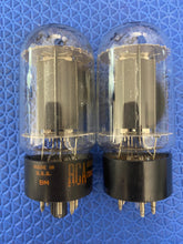 Load image into Gallery viewer, Matched Pair RCA Black Plate 6L6 6L6GC Vacuum Tubes Valves NOS-Testing

