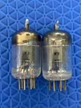 Load image into Gallery viewer, Matched Pair Hytron 5654 6AK5 JHY6AK5 Milspec Black Plate Vacuum Tubes Valves
