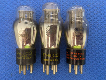 Load image into Gallery viewer, 3 Philco 25Z5 Vacuum Tubes Valves Shoulder / Coke Bottle NOS NIB Lot Of Three
