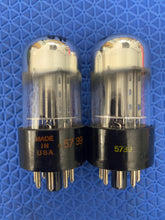 Load image into Gallery viewer, Matched Pair Sylvania 12SL7 12SL7GT Vacuum Tubes Valves NOS-Testing
