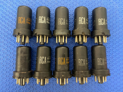 10 RCA 6AC7 Vacuum Tubes Valves Lot Of Ten