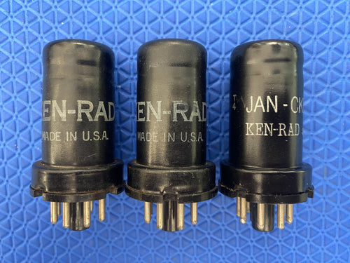 3 Ken-Rad 6AC7 Vacuum Tubes Valves Lot Of Three