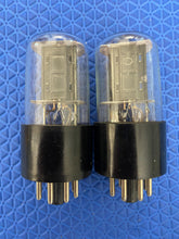 Load image into Gallery viewer, Matched Pair RCA 6SN7 6SN7GTB Vacuum Tubes Valves Copper Support Rods
