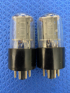 Matched Pair RCA 6SN7 6SN7GTB Vacuum Tubes Valves Copper Support Rods
