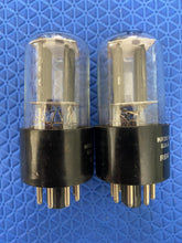 Load image into Gallery viewer, Matched Pair RCA 6SN7 6SN7GTB Vacuum Tubes Valves Copper Support Rods

