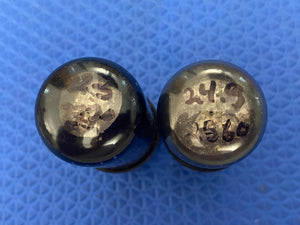Matched Pair Ken-Rad JAN-CKR-6V6-GT VT107A 6V6 6V6GT Vacuum Tubes Valves Milspec Black Glass
