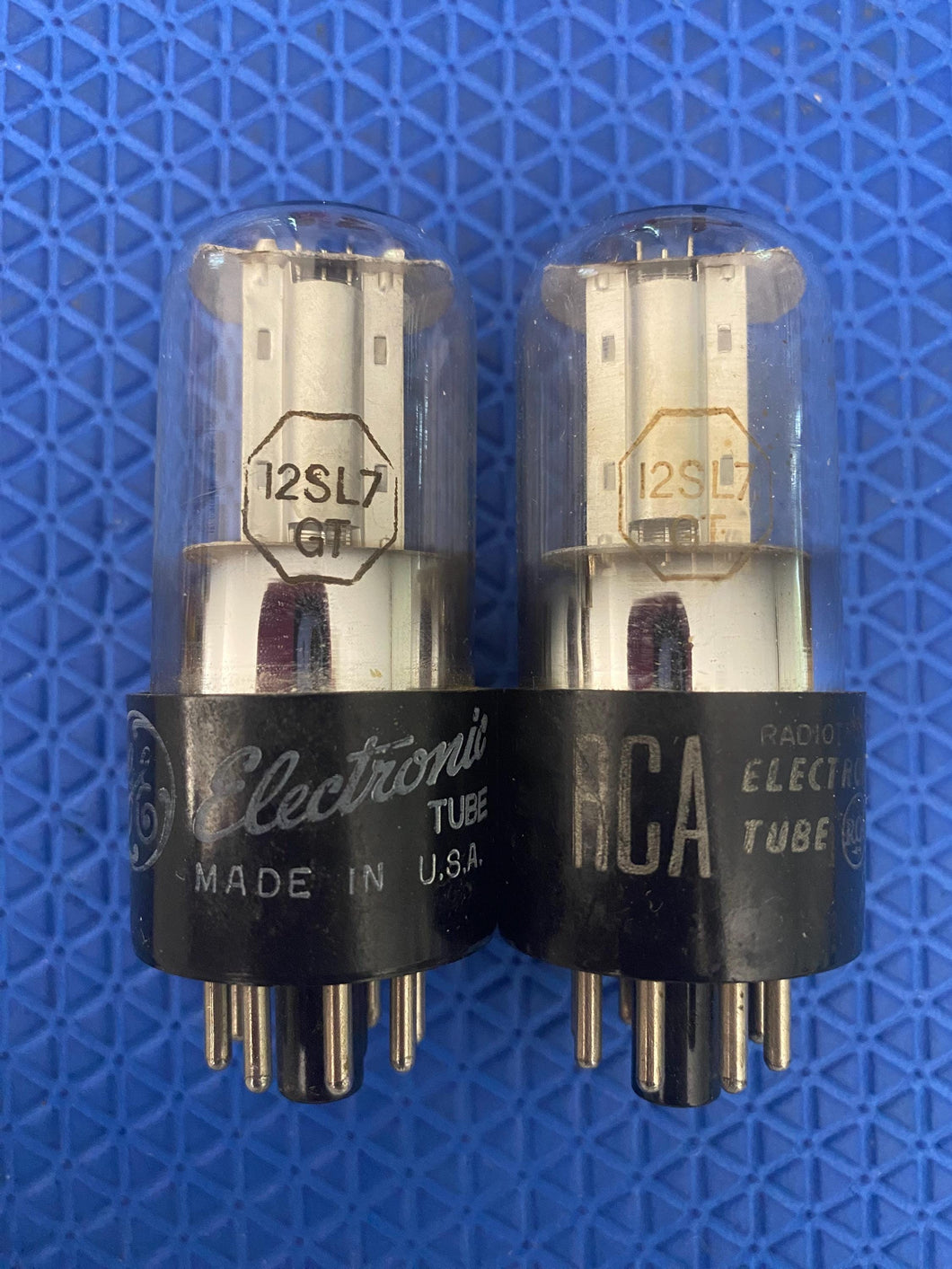 Matched Pair General Electric GE 12SL7 12SL7GT Vacuum Tubes Valves NOS NIB