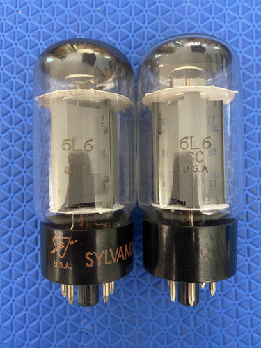 Matched Pair Sylvania Uncle Doug 6L6 6L6GC Vacuum Tubes Valves NOS-Testing