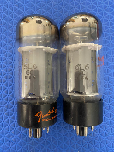 Matched Pair Sylvania 6L6 6L6GC Vacuum Tubes Valves NOS-Testing