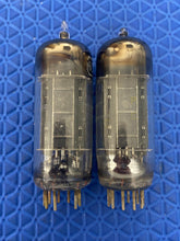 Load image into Gallery viewer, Matched Pair RCA Black Plate 6CG7 6FQ7 Vacuum Tubes Valves With Shields
