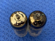 Load image into Gallery viewer, Matched Pair General Electric GE Black Plate 6CG7 6FQ7 Vacuum Tubes Valves With Shields
